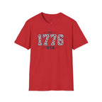 1776 USA Patriotic T-Shirt — Vintage Style Floral For Ladies