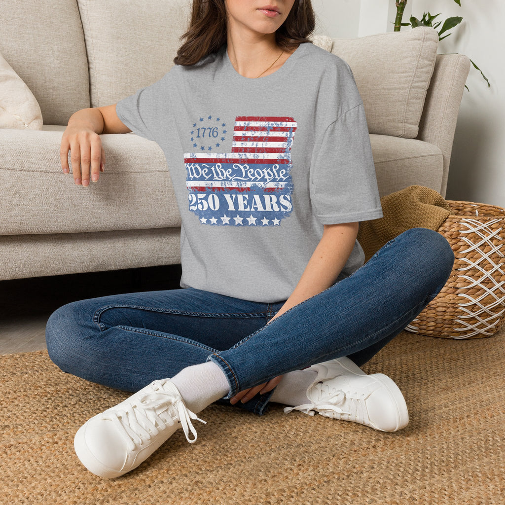 We the People 250 Years T-Shirt — 1776 American Flag Anniversary Tee