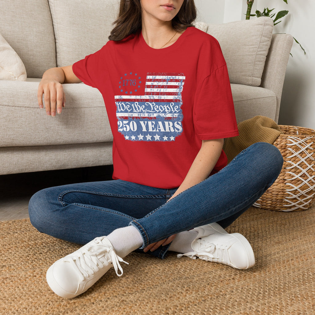 We the People 250 Years T-Shirt — 1776 American Flag Anniversary Tee