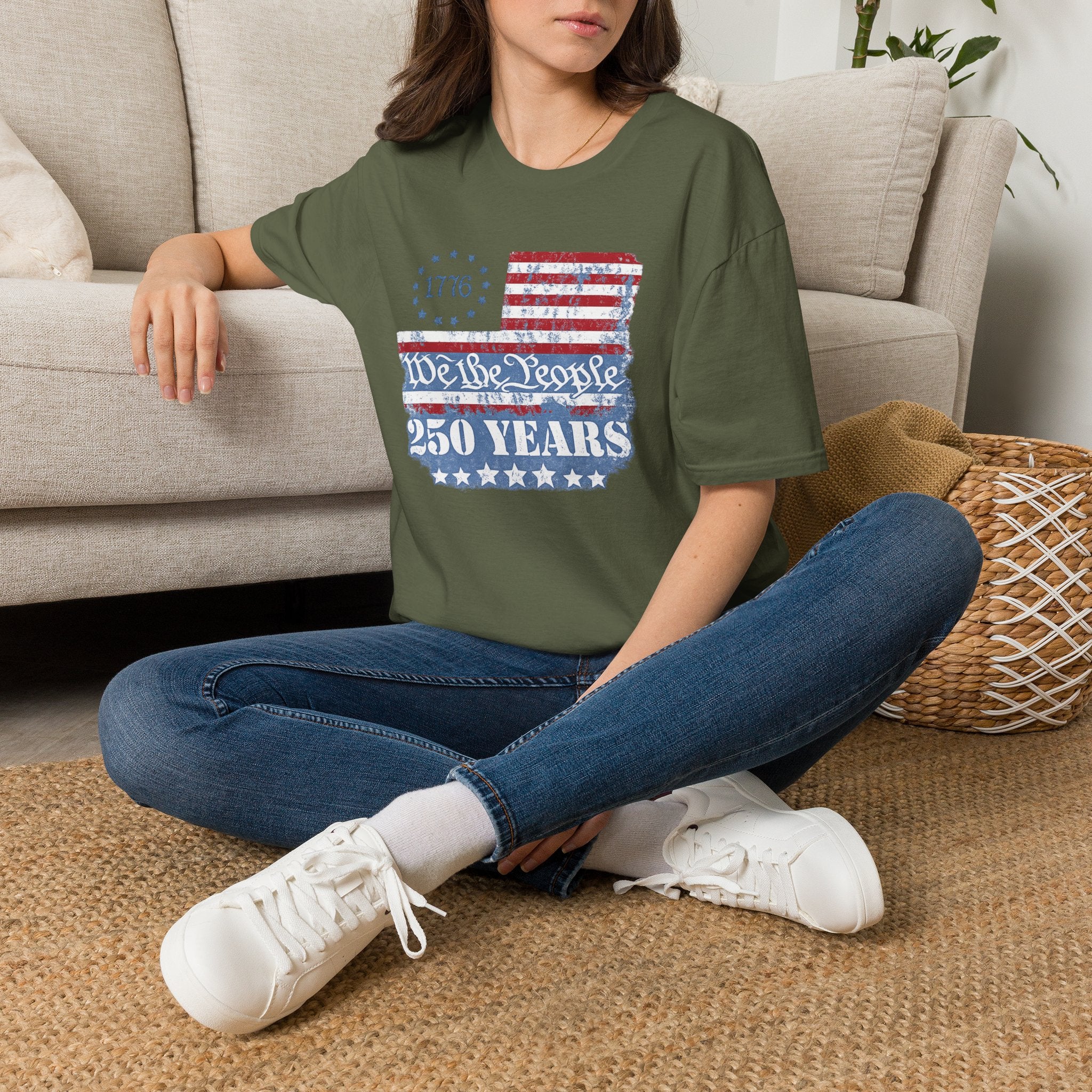 We the People 250 Years T-Shirt — 1776 American Flag Anniversary Tee