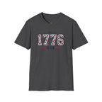 1776 USA Patriotic T-Shirt — Vintage Style Floral For Ladies