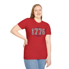 1776 USA Patriotic T-Shirt — Vintage Style Floral For Ladies