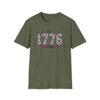 1776 USA Patriotic T-Shirt — Vintage Style Floral For Ladies