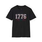 1776 USA Patriotic T-Shirt — Vintage Style Floral For Ladies