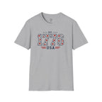 1776 USA Patriotic T-Shirt — Vintage Style Floral For Ladies