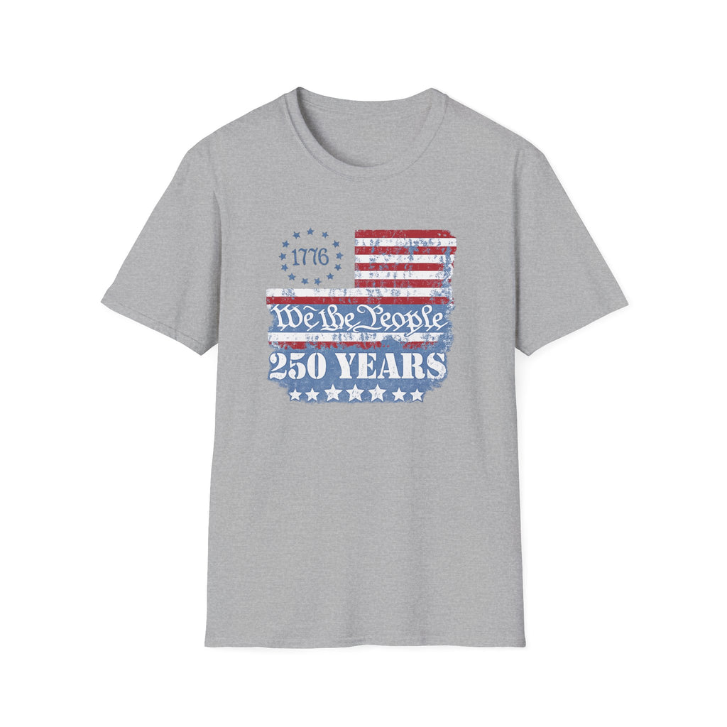 We the People 250 Years T-Shirt — 1776 American Flag Anniversary Tee
