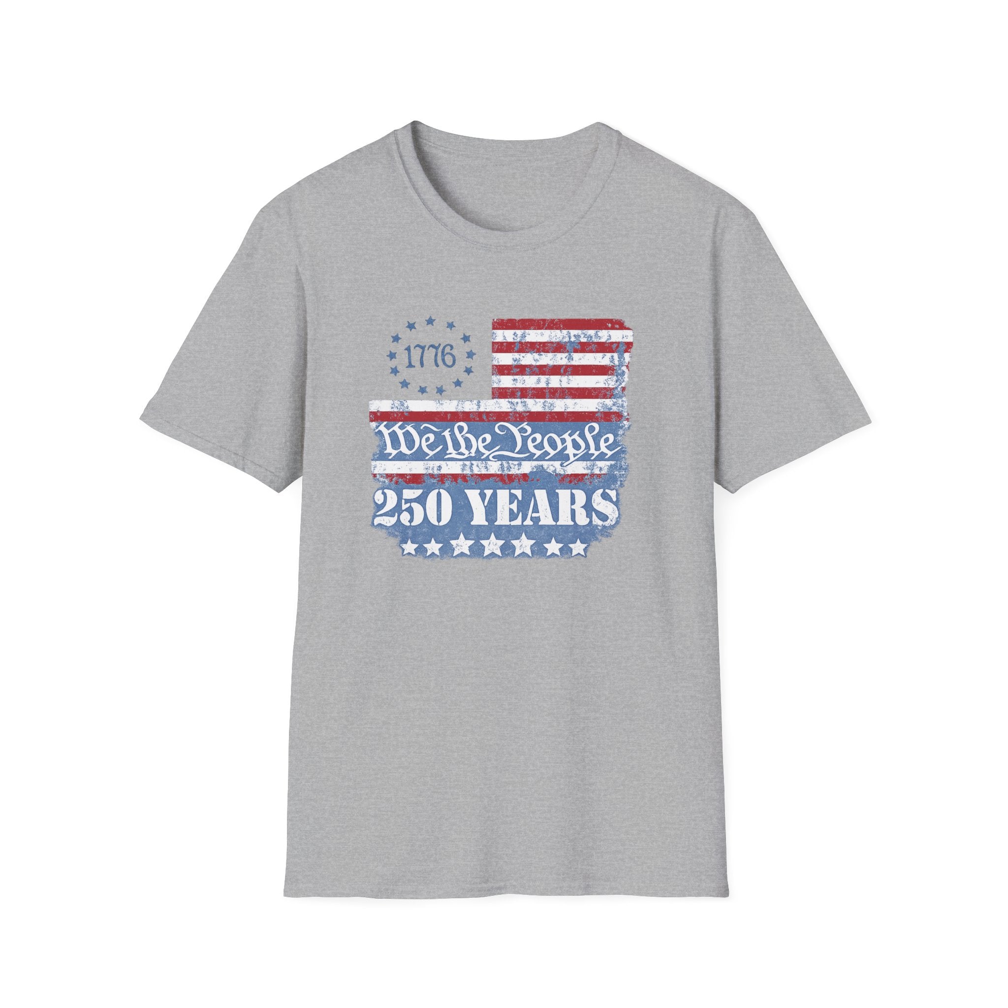 We the People 250 Years T-Shirt — 1776 American Flag Anniversary Tee