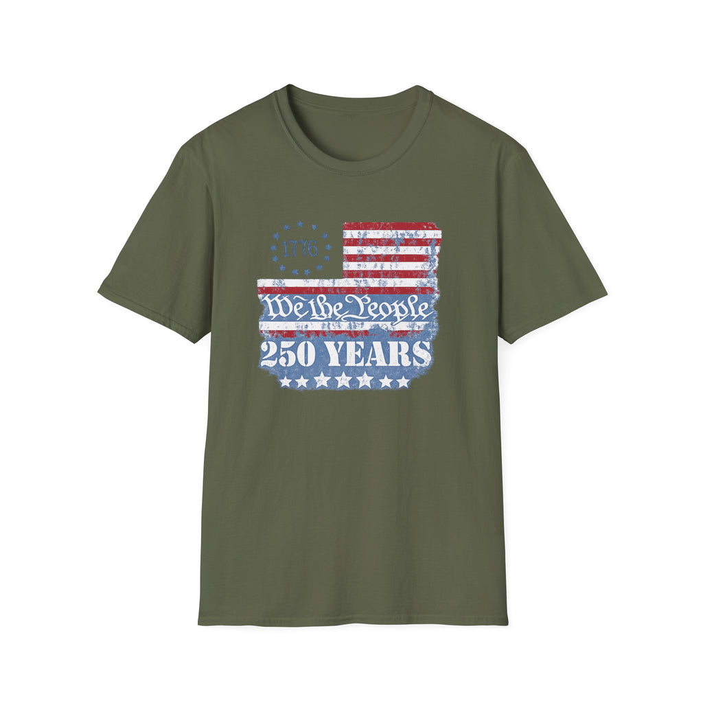 We the People 250 Years T-Shirt — 1776 American Flag Anniversary Tee