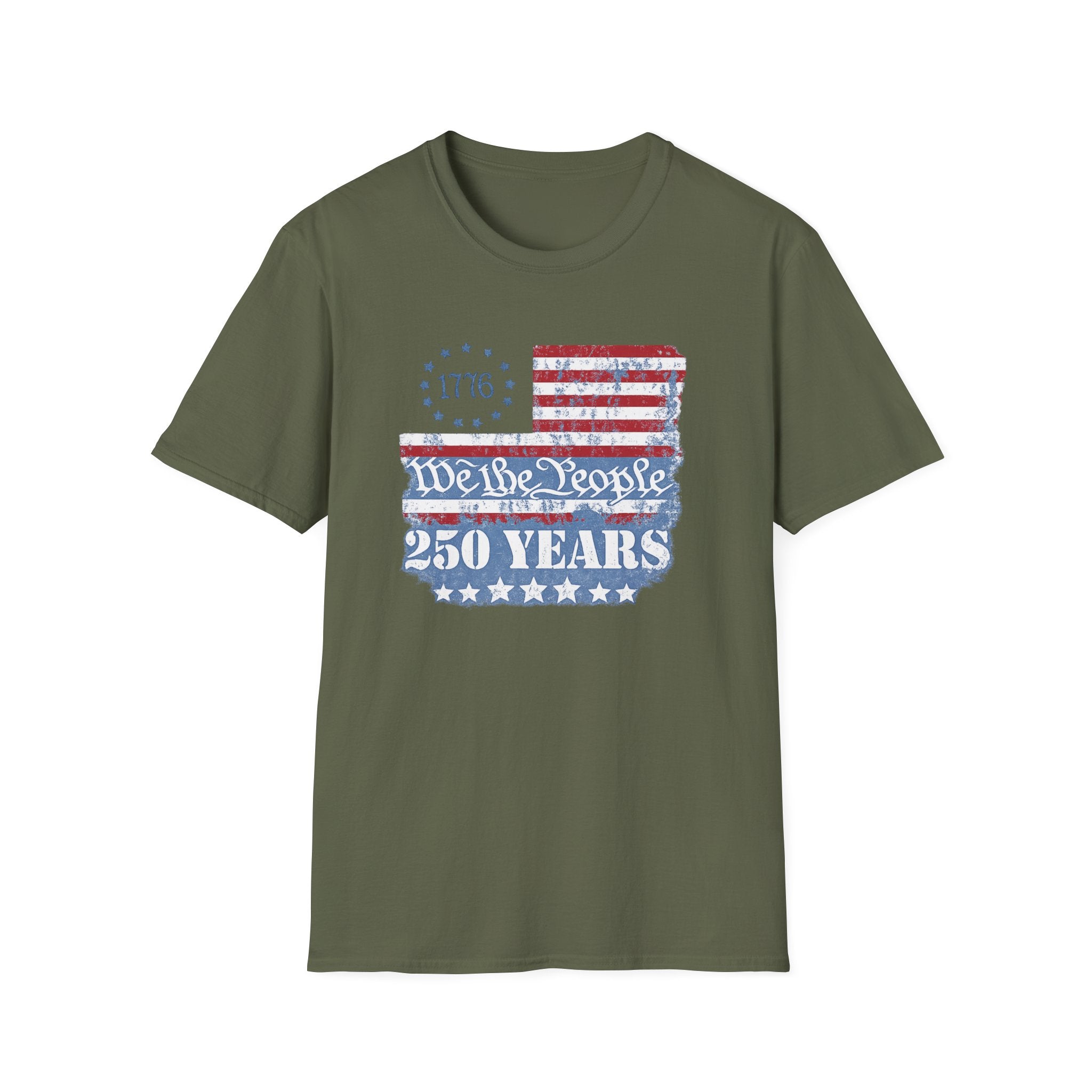 We the People 250 Years T-Shirt — 1776 American Flag Anniversary Tee