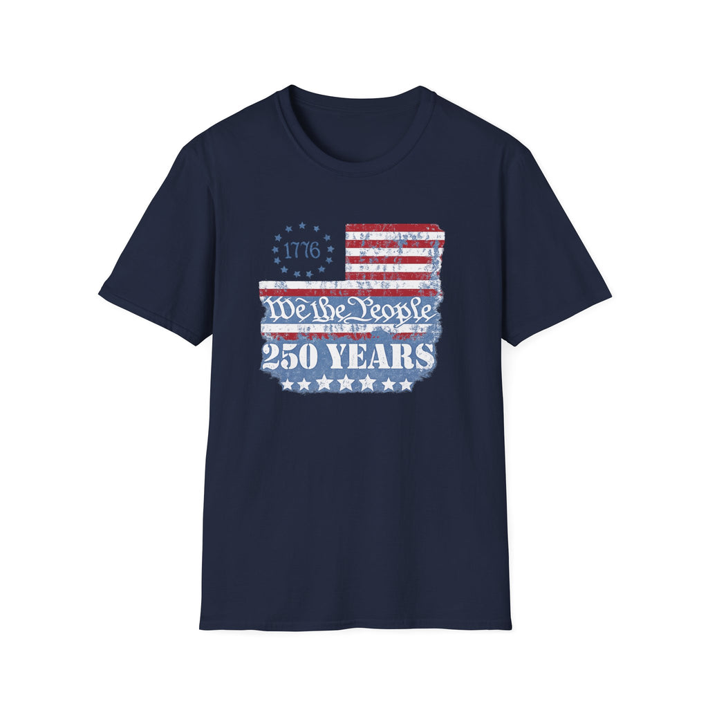 We the People 250 Years T-Shirt — 1776 American Flag Anniversary Tee