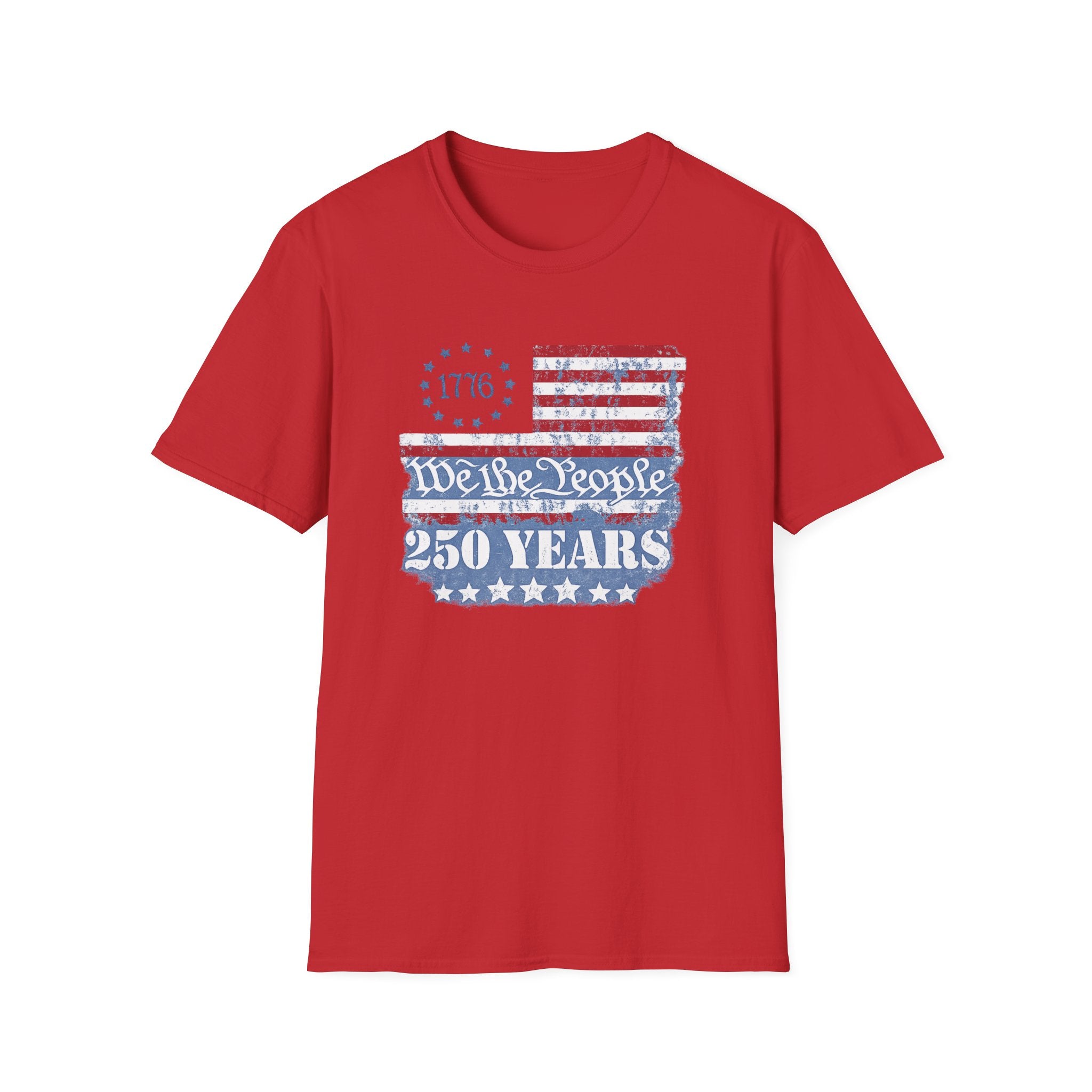 We the People 250 Years T-Shirt — 1776 American Flag Anniversary Tee