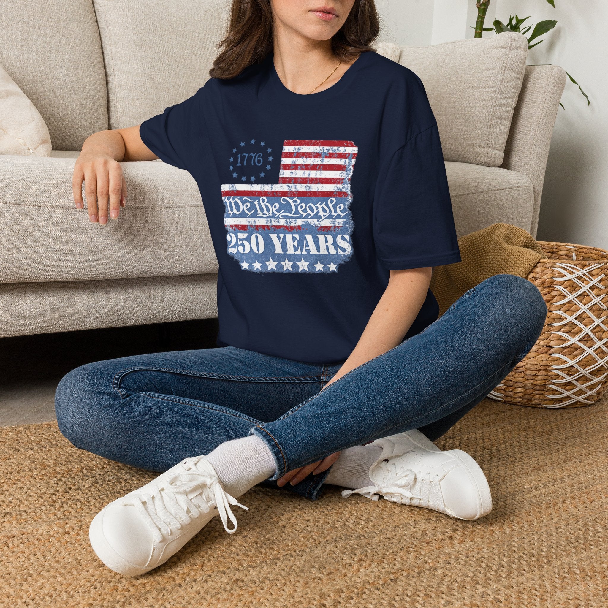 We the People 250 Years T-Shirt — 1776 American Flag Anniversary Tee